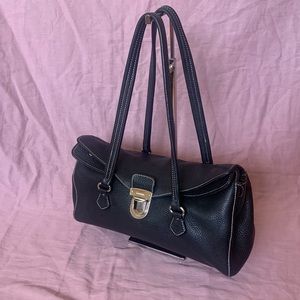 Prada black leather shoulder bag